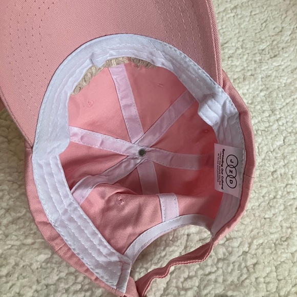 JZD Target LHM Women's OSFM 100% Cotton CORAZON LATINO Pink Baseball Hat Cap - Picture 3 of 8